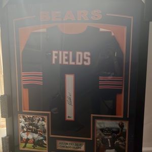 Justin Fields Auto Jersey Framed